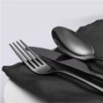 thumbnail image 6 of 20 Piece Silverware Set Service for 4, Stainless Steel Flatware Set, Mirror Polished Cutlery Utensil Set, Durable Home Kitchen Eating Tableware Set, Fork Knife Spoon Set, Dishwasher Safe, Black, 6 of 6