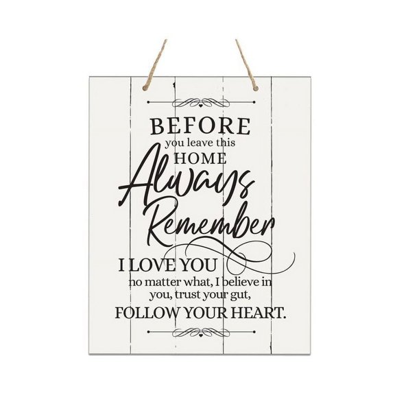 LifeSong Milestones Distressed Wall Sign Before You Leave