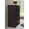 thumbnail image 3 of Hodedah 4-Drawer Chest in Chocolate, 3 of 3