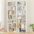 thumbnail image 3 of Homfa 82" Tall Bookcases, Freestanding Display Storage Shelves, 7-Tier Open Bookshelf for Home Office Living Room Bedroom, White, 3 of 8