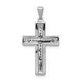 thumbnail image 3 of Real 14kt White Gold Large 1/10ct. Diamond Cross Pendant; for Adults and Teens; for Women and Men, 3 of 4