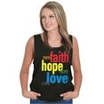 thumbnail image 3 of Faith Hope Love Happy Christian Tank Top Tee Shirt Women Brisco Brands S, 3 of 6