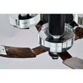 thumbnail image 4 of Fabiola 15 in. 4-Light Indoor Matte Black and Faux Wood Grain Finish Chandelier with Light Kit, 4 of 5