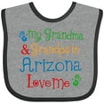 thumbnail image 3 of Inktastic Arizona Grandma Grandpa Love Me Boys or Girls Baby Bib, 3 of 4