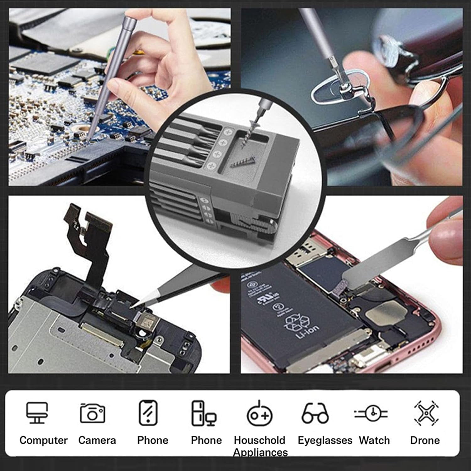 2026 Upgraded 44-in-1 Precision Screwdriver Set - For Effortless, High-Precision Repairs, Mini Manual/electric Screwdriver, for Electronics Phone Camera Laptop