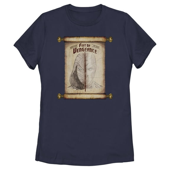 Women's Marvel: Moon Knight Fist of Vengeance Graphic Tee Navy Blue Large