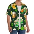 thumbnail image 4 of Disketp Men's Hawaiian St Patrick's Day10 Print Shirts Button Down Holiday Beach Shirts-3X-Large, 4 of 7