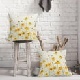 thumbnail image 2 of Spring Summer Floral Pillow Covers 18X18 Inch Set of 2 Coreopsis Daisy Yellow Flowers Bee Decorative Pillow Cases Farmhouse Seasonal Cushion Case Farmhouse Home Decor for Sofa Couch Bedroom Outdoor, 2 of 6