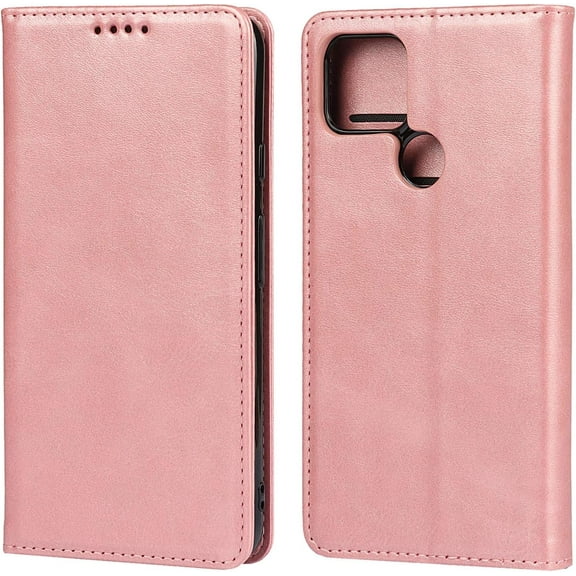 Google Pixel 5 Wallet Case,Pixel 5 Folio Flip Case,ID&Credit Cards Slots Holder Pocket PU Leather Stand Feature and Strong Built-in Magnet Shockproof Case for Google Pixel 5,Rose Gold