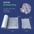 thumbnail image 4 of EONE E303B Air Cushion Film Bubble Wrap Pillow Air Cushion System Film Inflatable Packaging Film Compatible for Air Cushion Machine protective packaging (16in Width, 920ft Length, 1 Roll), 4 of 4