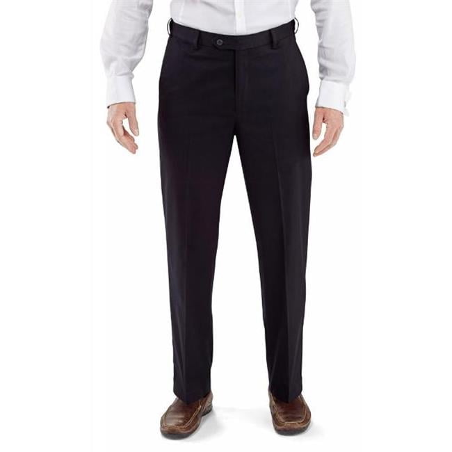 Winthrop & Church Mens Plain Front Cotton Trouser, Navy - Size 42 ...