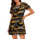 thumbnail image 1 of Fotbe Yellow Excavator Bata de Dormir para Mujer con Estampado, Camisón de Algodón de Manga Corta, Ropa de Dormir Casual, 1 of 6
