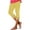 Yellow, variant on Gaukiv Womens Lace Trim Capris Stretch Fit Cropped Leggings Yellow 2XL