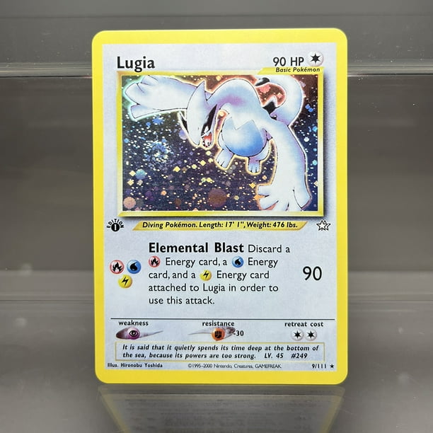 Juego de Base de 1a edición de Pokémon, tarjetas Flash individuales brillantes, Charizard Lugia Wigglytuff, tarjetas de juego de colección, tarjetas proxy PTCG, 1996
