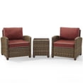 thumbnail image 4 of Crosley Furniture Bradenton Ensemble de Conversation de Patio en Métal 3 Pcs, Rouge Sangria, 4 of 12