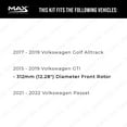 thumbnail image 2 of Max Advanced Brakes - Brake Kit for 2017 2018 2019 VW Golf Alltrack 2015-2019 GTI 2021 2022 Passat Front and Rear Replacement Geomet Coated Disc Brake Rotors and Ceramic Brake Pads, 2 of 9