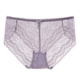 thumbnail image 2 of HUPOM Sexy Underwear For Women Women’S Underwear Briefs Medium waist Elastic Waist Solid Thong Gray XL, 2 of 3