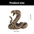 thumbnail image 5 of Brass Cobras Figurines Snake Statues Shelf Decors Accent Snake Decorative Objects Tabletop Centerpieces Home Decorations, 5 of 8