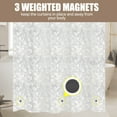 thumbnail image 3 of NEWEEN Waterproof Shower Curtain Liner 8G EVA Thick Shower Curtain with Heavy Duty 3 Bottom Magnets Shower Liner for Shower Stall, Bathtubs, 3D Pebble Pattern, 72 x 72,12 Hooks, 3 of 9