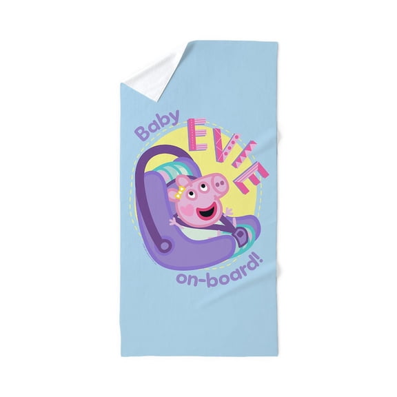 CafePress - Peppa Pig: Baby On Board! - Large Beach Towel, Soft 30"x60" Towel with Unique Design