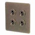 thumbnail image 1 of 220V Toggle Switch Vintage Bronze Sockets and Switches Wall Light Switches Dimmer Switch Wall Outlet Plate,F, 1 of 8