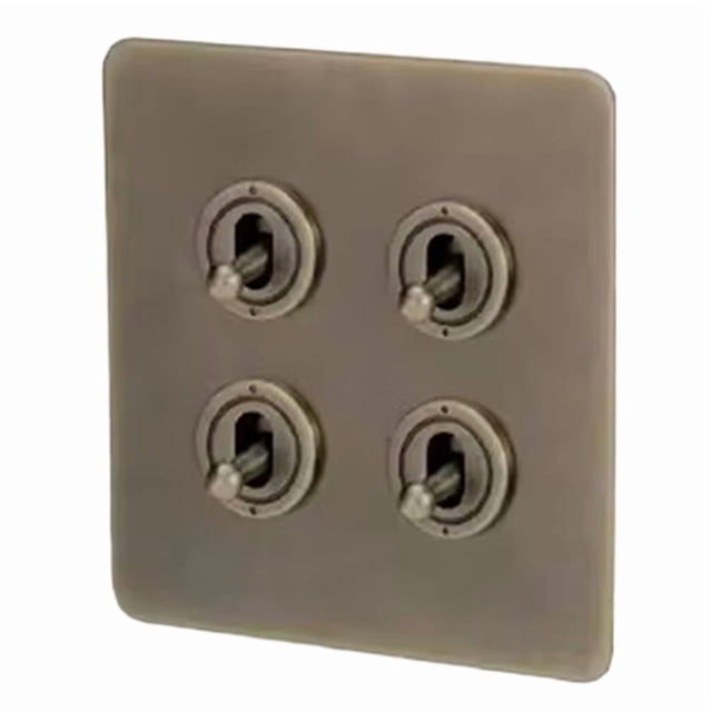 220V Toggle Switch Vintage Bronze Sockets and Switches Wall Light Switches Dimmer Switch Wall Outlet Plate,F