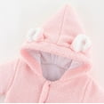 thumbnail image 4 of Ccpelsie Baby Baby Bear Onesie Thin Fleece Footie Romper Snowsuit Hooded Jumpsuit Bodysuit Winter Outwear Boy Girl(Blue,0-3 Months), 4 of 6