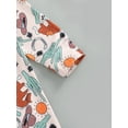 thumbnail image 6 of hirigin Autumn Baby Girls Boys Romper, Infant Cartoon Sun/Animal/Cactus Printing Round Collar Long Sleeve Front Button Jumpsuit, 6 of 9