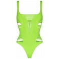 thumbnail image 2 of Elainilye Fashion One Piece Swimsuit Women Comfortable Bikini Puncture One-piece Sexy Plain Color Swimsuit Bikinis Tops,Green, 2 of 3