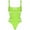 Green, variant on Swimsuit New Fashion Comfortable Bikini Women's Puncture One-Piece Sexy Plain Color Swimsuit Bikinis Tops Bikini Sets for Women