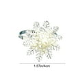 thumbnail image 3 of TanSiDing 5pcs Elegant Snowflake Napkin Ring with Pearl Accents, Hollow-Out Metal Table Decor for Holiday Dinner Party Wedding Celebration, 3 of 6