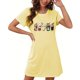 thumbnail image 1 of Camisón corto de talla grande para mujer, camisón de manga corta con estampado de pecho a la moda, camisón para mujer, 1 of 5