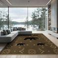 thumbnail image 2 of ODIKA 8'x10' Washable Area Rug Non-Shedding, Easy Care, Cowboy Southwestern Border Motif Mens Decorations Reindeer Cabin Flowing Dynamic for King Size Bedroom Under Bed, Master Suite, 2 of 7