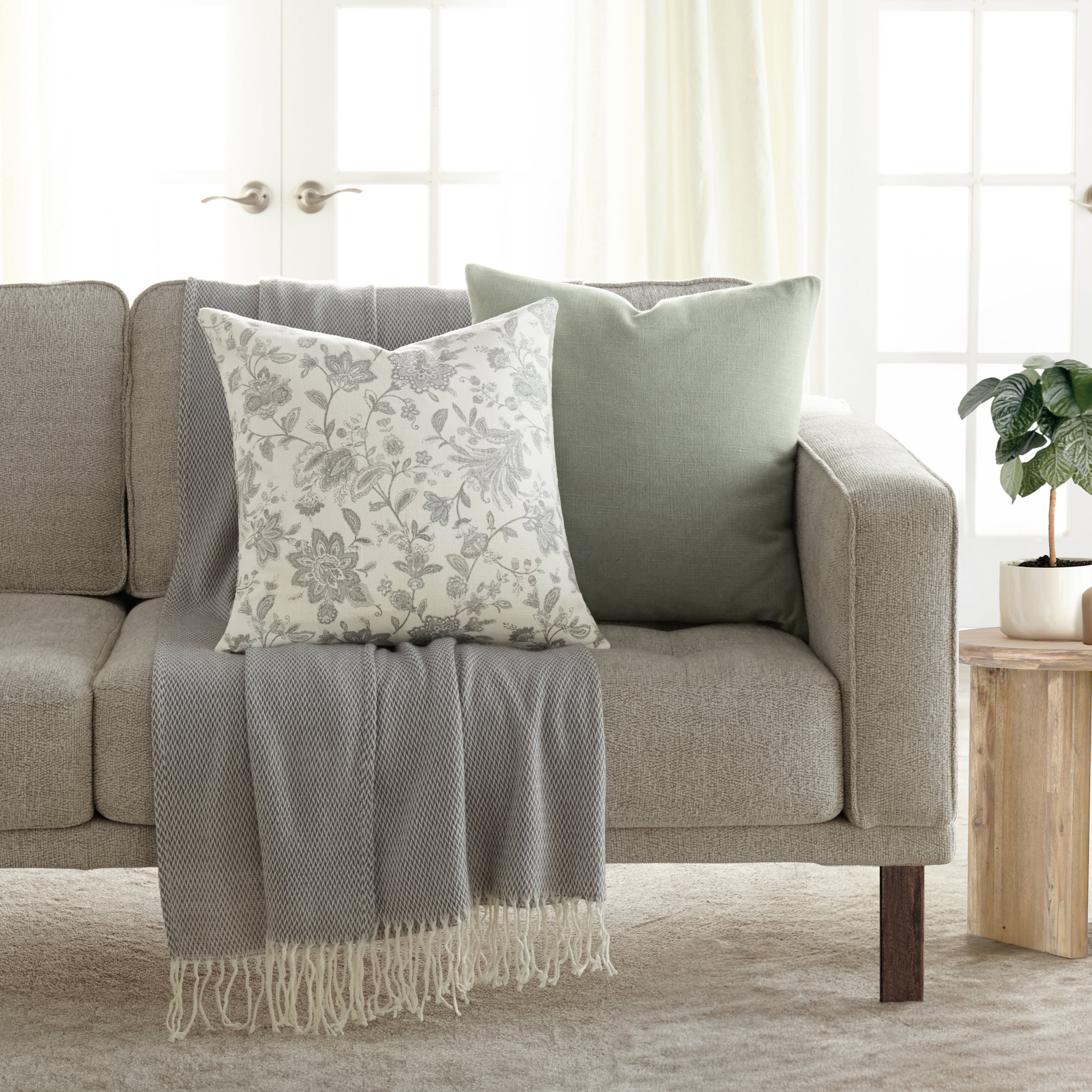 Comfort Canopy 2-Pack Cotton Slub Jacobean Throw Pillows photo 3