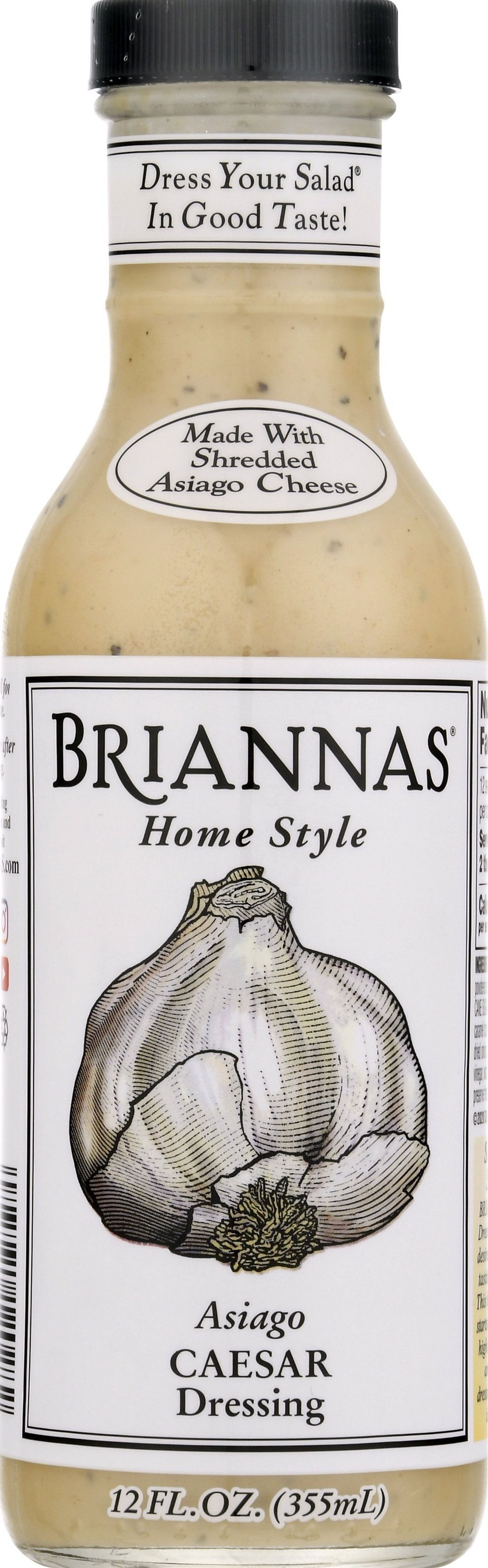 (6 pack) Briannas Home Style Asiago Caesar Salad Dressing, 12 fl oz