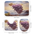 thumbnail image 3 of Fruit Purple Grapes 4 Piece Shower Curtain Sets, Non-Slip Rugs, Toilet Lid Cover And Bath Mat, for Bathroom Decor Set, 72" X 72", 3 of 8