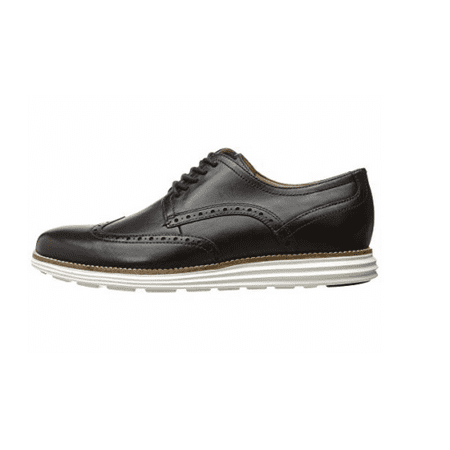 Cole Haan Original Grand Shortwing Black Leather/White Oxford Size 9.5