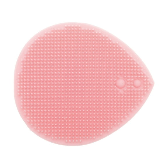 Unique Bargains 1 Pc Portable Silicone Facial Cleansing Brush with Suction Cup 3.23"x2.76"x1.5" Pink