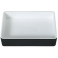 thumbnail image 4 of Ancona Holbrook Pure Stone Rectangular Bathroom Vessel Sink in Black and White, 4 of 5