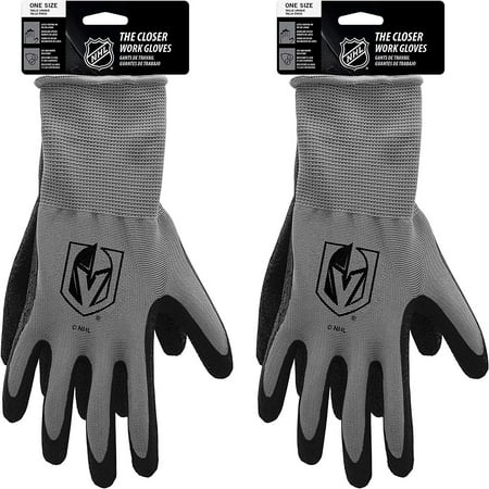 

NHL Vegas Golden Knights The Gripper Work Gloves 2 Pairs