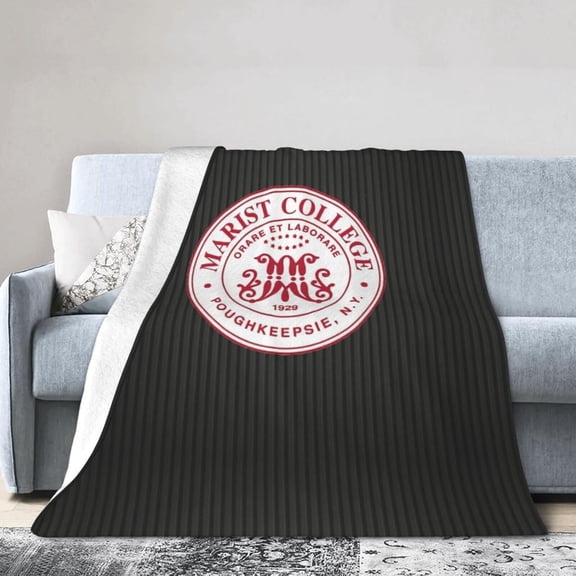 Marist College Fleece Blanket, Very Soft Microfiber Flannel Blanket for Couch Warm and Cozy for All Seasons