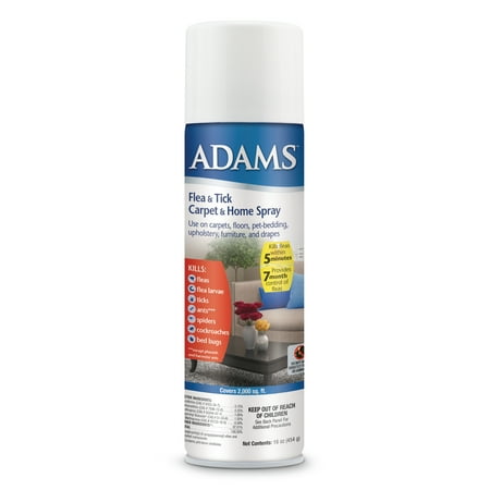 Adams Flea and Tick Carpet & Home Spray 16 ounces (Best Thing To Kill Fleas In Carpet)