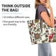 thumbnail image 2 of Balery Dark Enchanted Flowers And Birds Bolsa Tote Estilo Estético con Cremalleras, Bolsa de Hombro, Bolsa de Compras Grande y Plegable, 2 of 8