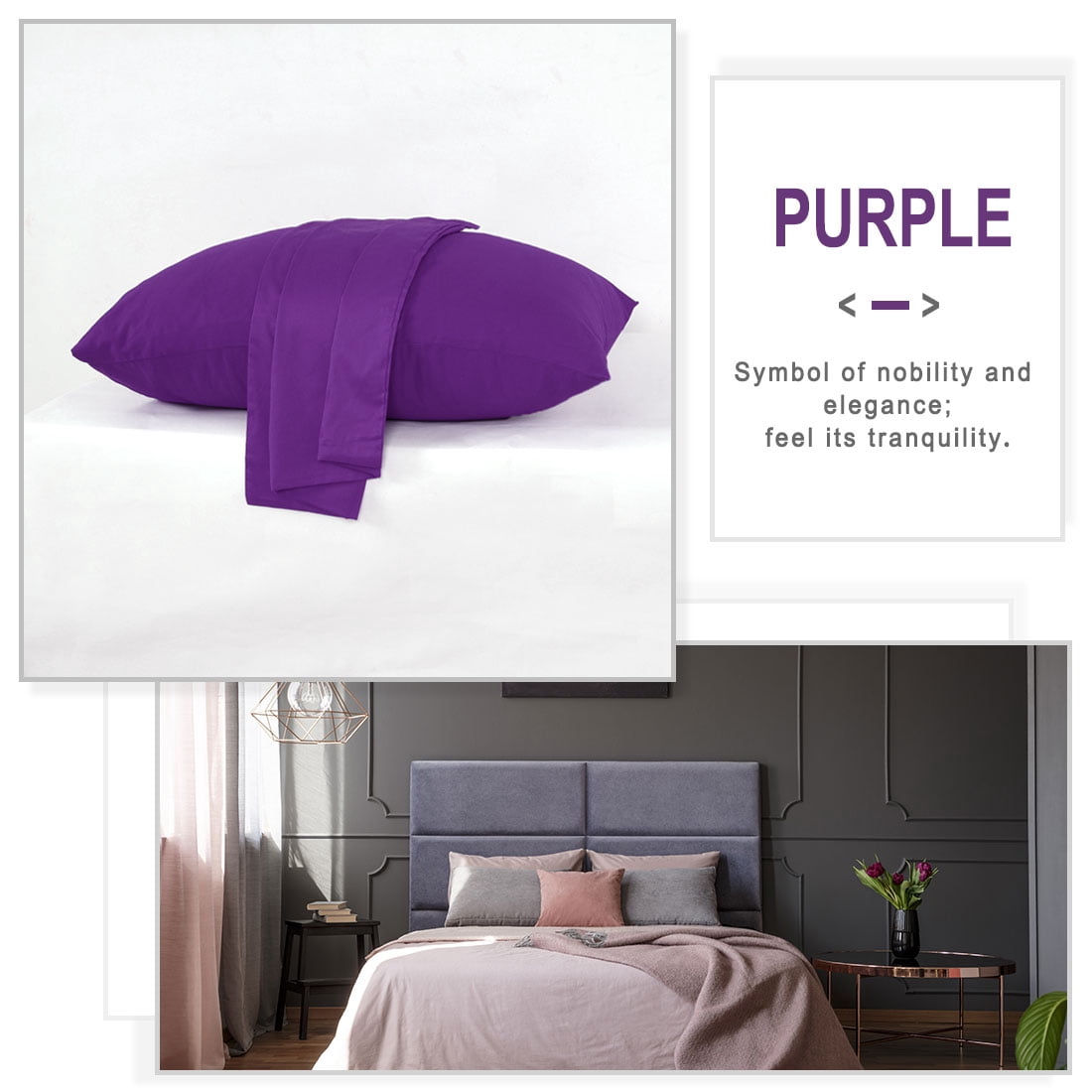 Unique Bargains 300TC Cotton Body Pillow Cover Case, 20" x 60"