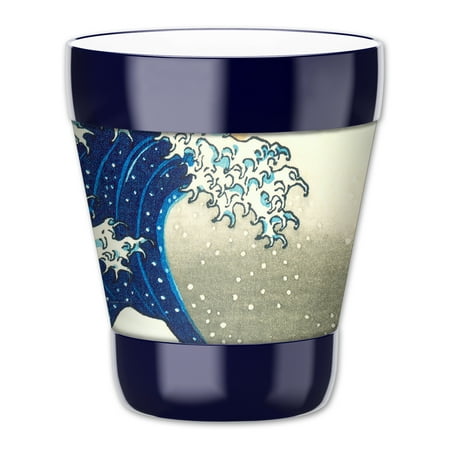 

Mugzie 12-Ounce Low Ball Tumbler Drink Cup with Removable Insulated Wetsuit Cover - Hokusai: Great Wave