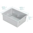 thumbnail image 2 of ECR4Kids Letter Size Plastic Tray Organizer with Lids, Large, Storage Bins, Light Grey, 10-Piece, 2 of 9