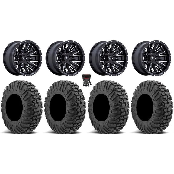 MSA Creed 16" Wheels Machined 32" MotoVator Tires Kawasaki Teryx Mule