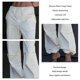 thumbnail image 5 of Pantalones cargo para mujer Puños elásticos ceñidos con bolsillos laterales Pantalones de senderismo fruncidos casuales retro de longitud completa Blanco L, 5 of 6