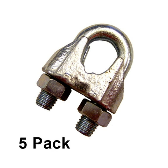 7/8" Zinc Plated Malleable Wire Rope Clip (5 pack)