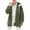 Army Green, variant on Sherpa Jacket Women Sevevn Winter Coats For Women Fleece Jacket Hooded Patchwork Cardigan Coat Outerwear With Pocket
